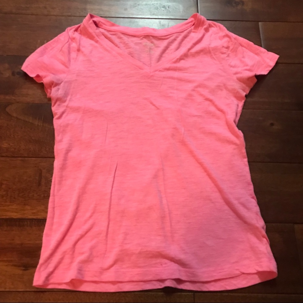 Neon pink v neck